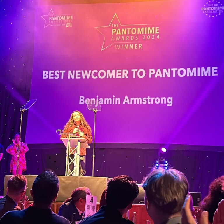 Oh yes he has! First-time Aladdin Benjamin Armstrong lands top panto award for Lighthouse Poole