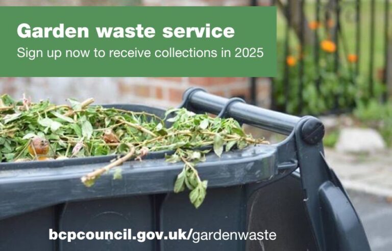BCP residents invited to register now for 2025 garden waste collections 