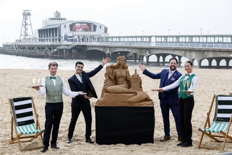 Mermaid sand sculpture appears on Bournemouth Beach to celebrate new restaurant arrival
