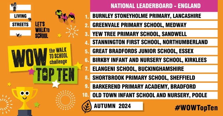 Old Town Infant School and Nursery pupils lead the way in national walking initiative