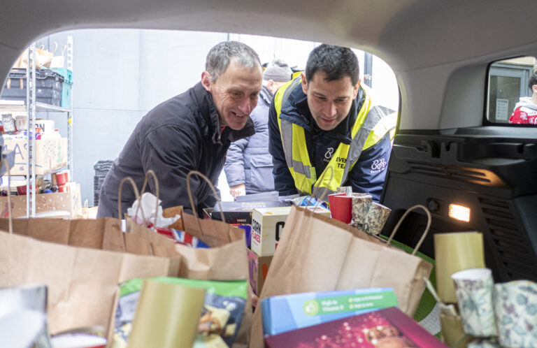Christmas joy as 200 hampers filled with food and seasonal cheer are delivered to struggling families