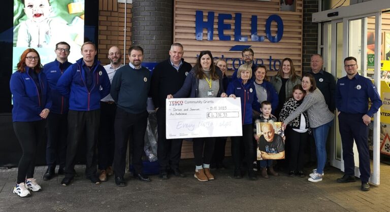 Air ambulance off to a flying start for 2025 as Tesco colleagues raise more than £4,000 in tribute to Robin