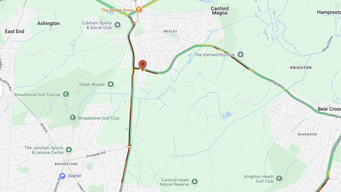 Wimborne traffic update: Gravel Hill A349 congested both ways due to an incident