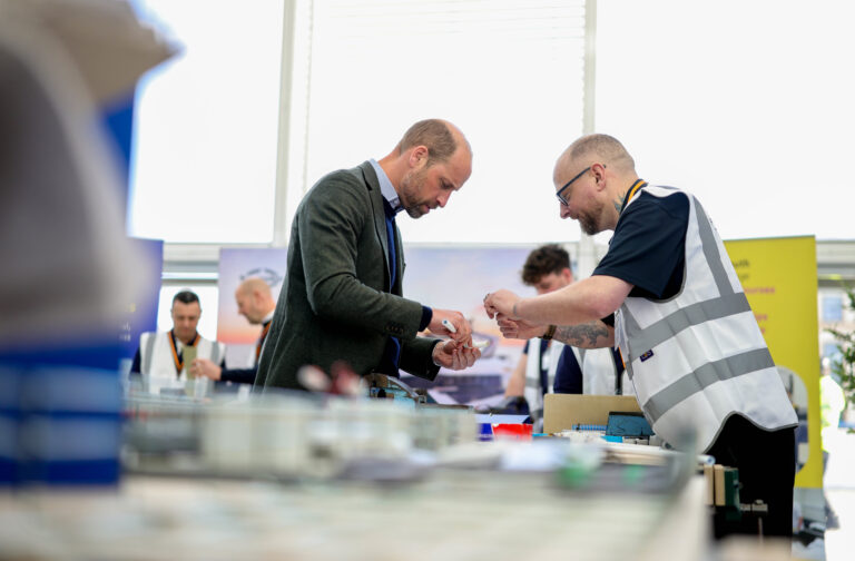Photos: Prince of Wales visits Sunseeker Skills Academy to support Homewards initiative