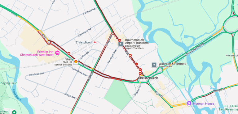 Barrack Road partially blocked both ways due to an incident in Christchurch