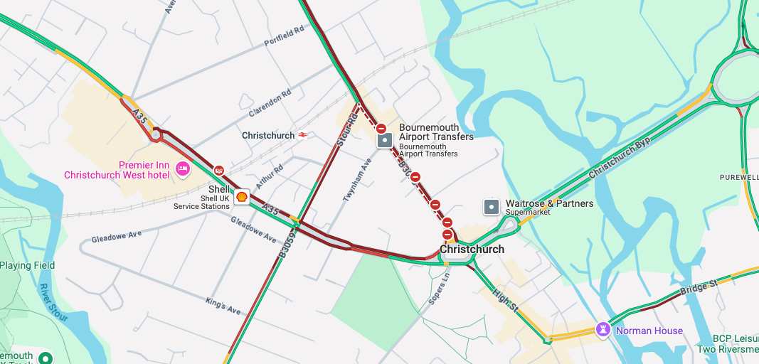 Barrack Road partially blocked both ways due to an incident in Christchurch