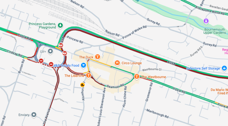 Major incident at County Gates Gyratory caused closures on Wessex Way