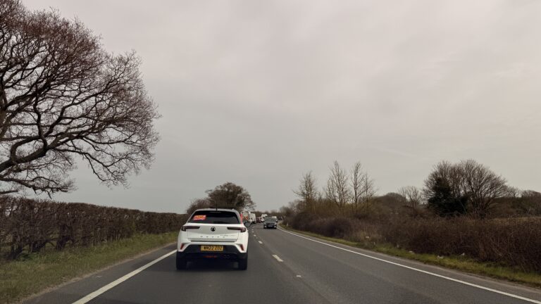 A31 congested eastbound due to an incident in Wimborne