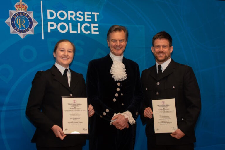 Dorset Police officers and staff honoured for life-saving actions