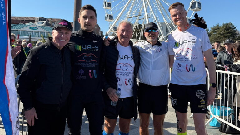 Friends’ dramatic week of back to back marathons raises over £80k for Dorset Cancer Care Foundation