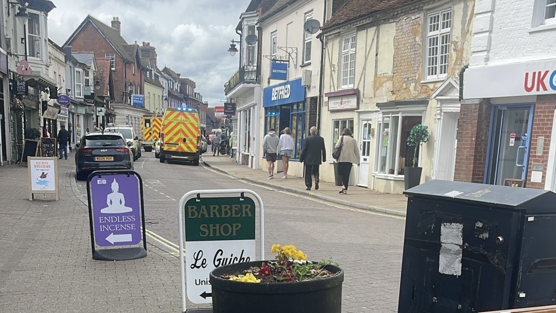 High Street blocked both ways due to an incident in Ringwood