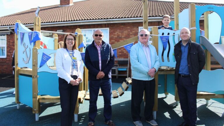 Kids jump for joy at University Hospitals Dorset play area upgrade