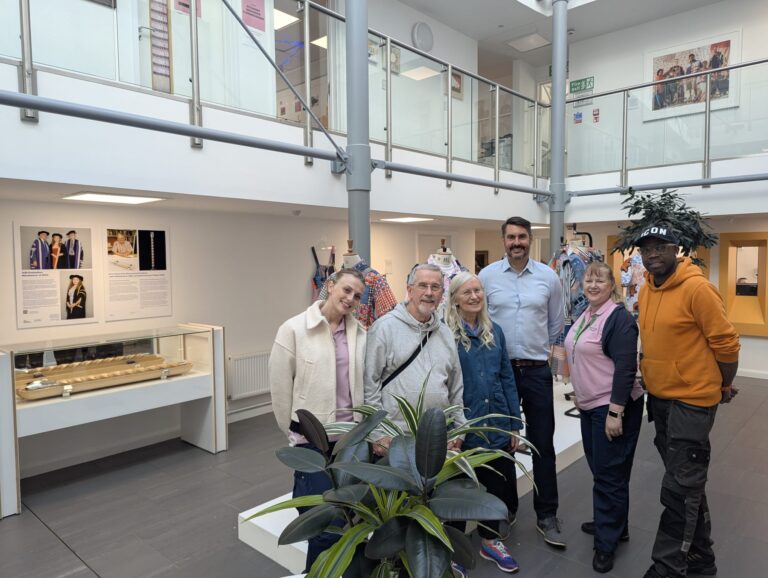 Care home resident with dementia visits Bournemouth university art studios