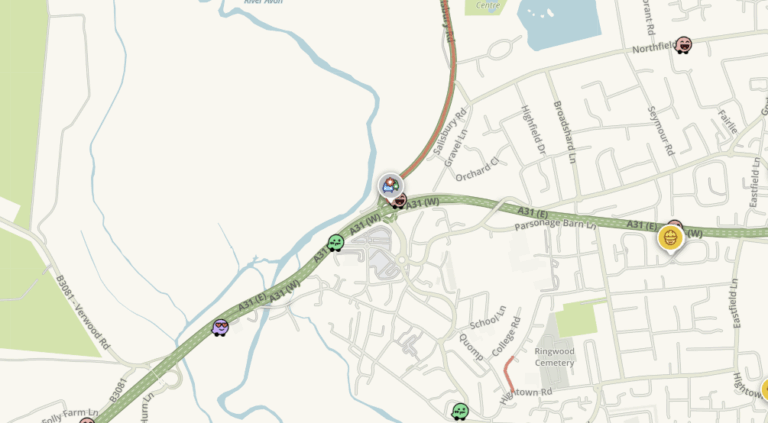 Salisbury Road congested southbound due to an incident