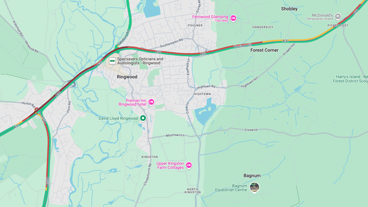 A31 congested eastbound due to summer traffic
