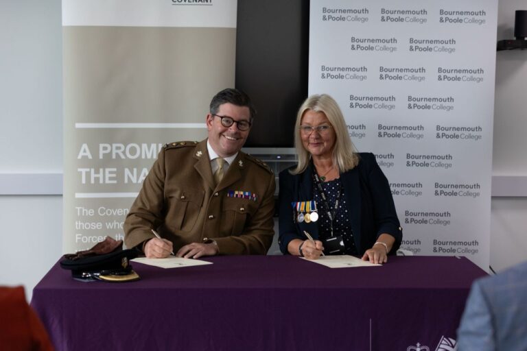 Bournemouth college pledges support to armed forces community