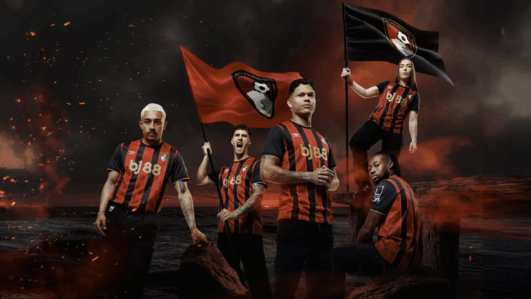 New AFC Bournemouth football kit inspired by town’s golden beaches