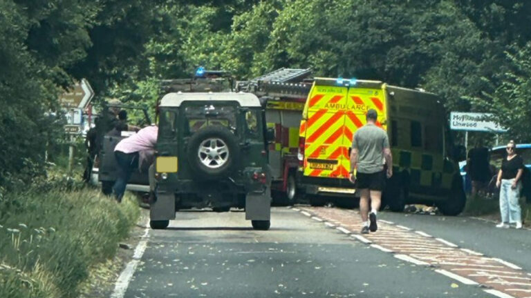 Four people taken to hospital following A338 crash near Ringwood