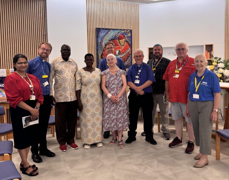 Bishop from Uganda visits Bournemouth Hospital’s new chaplaincy space