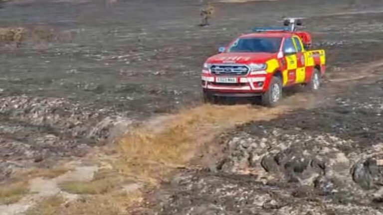 Firefighters contain another heath fire near Three Legged Cross