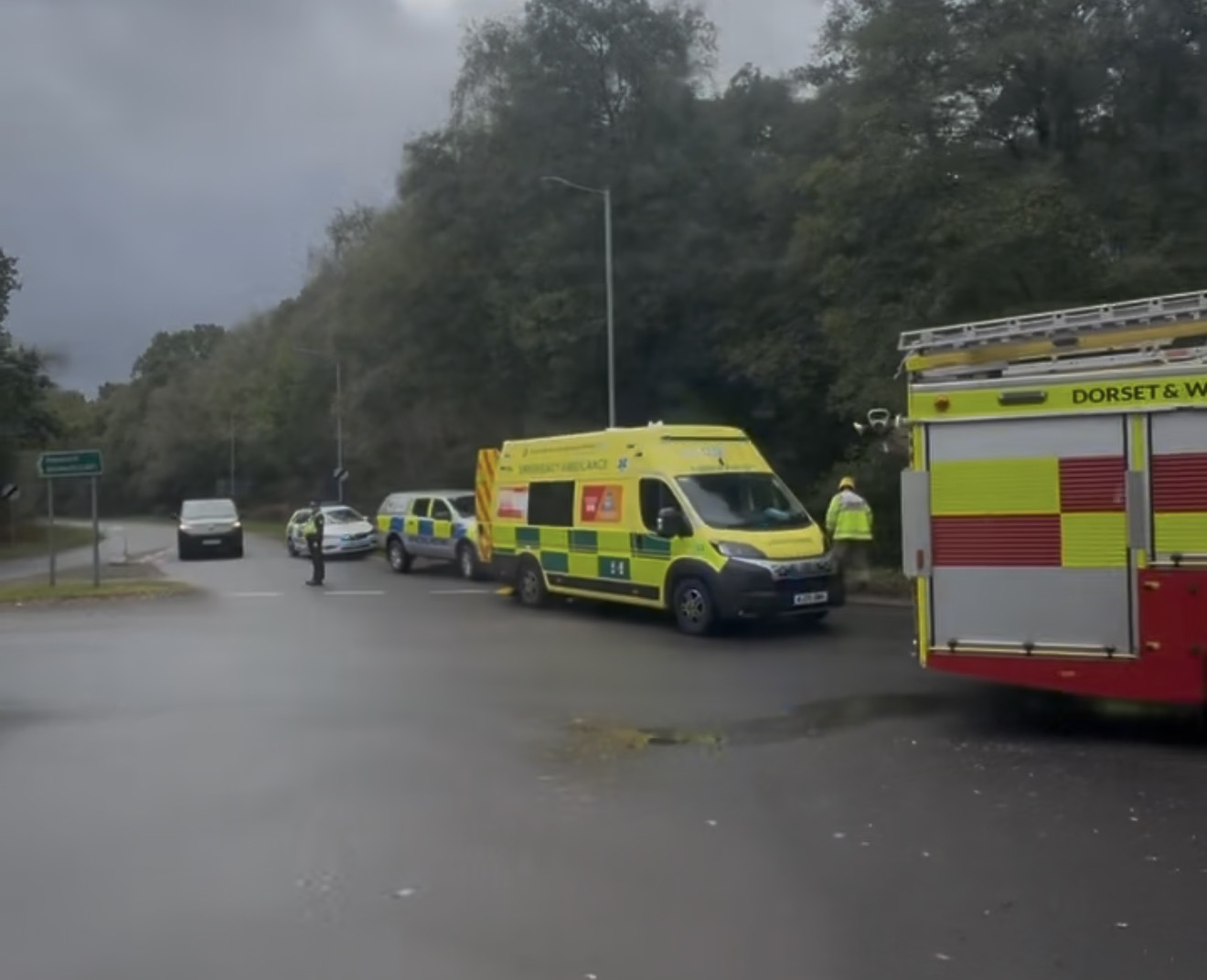 Live: Station Road is blocked northbound in West Moors