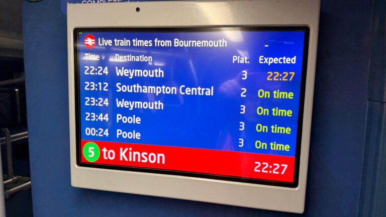 Train times added to Morebus screens