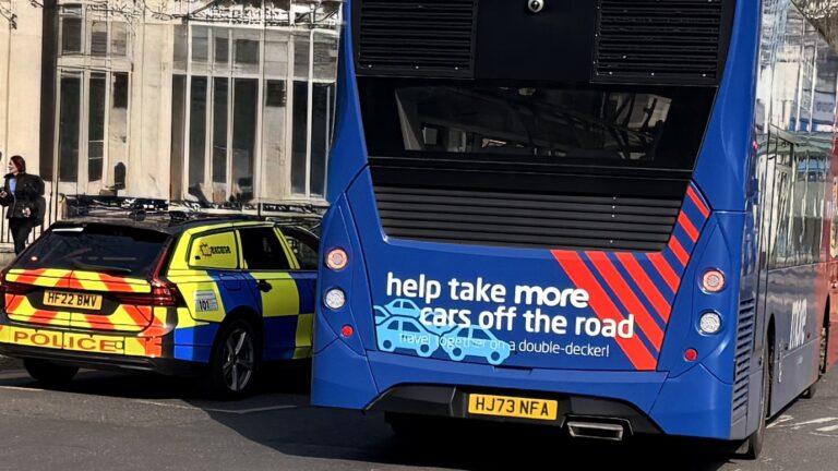 Bournemouth bus damaged after rock thrown