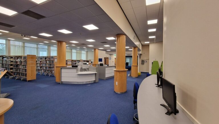 Library closed after ceiling damage