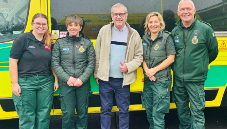 Local man thanks crew who saved him