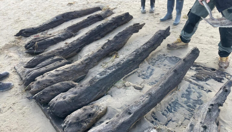 Storms reveal 17th century wreck on Studland