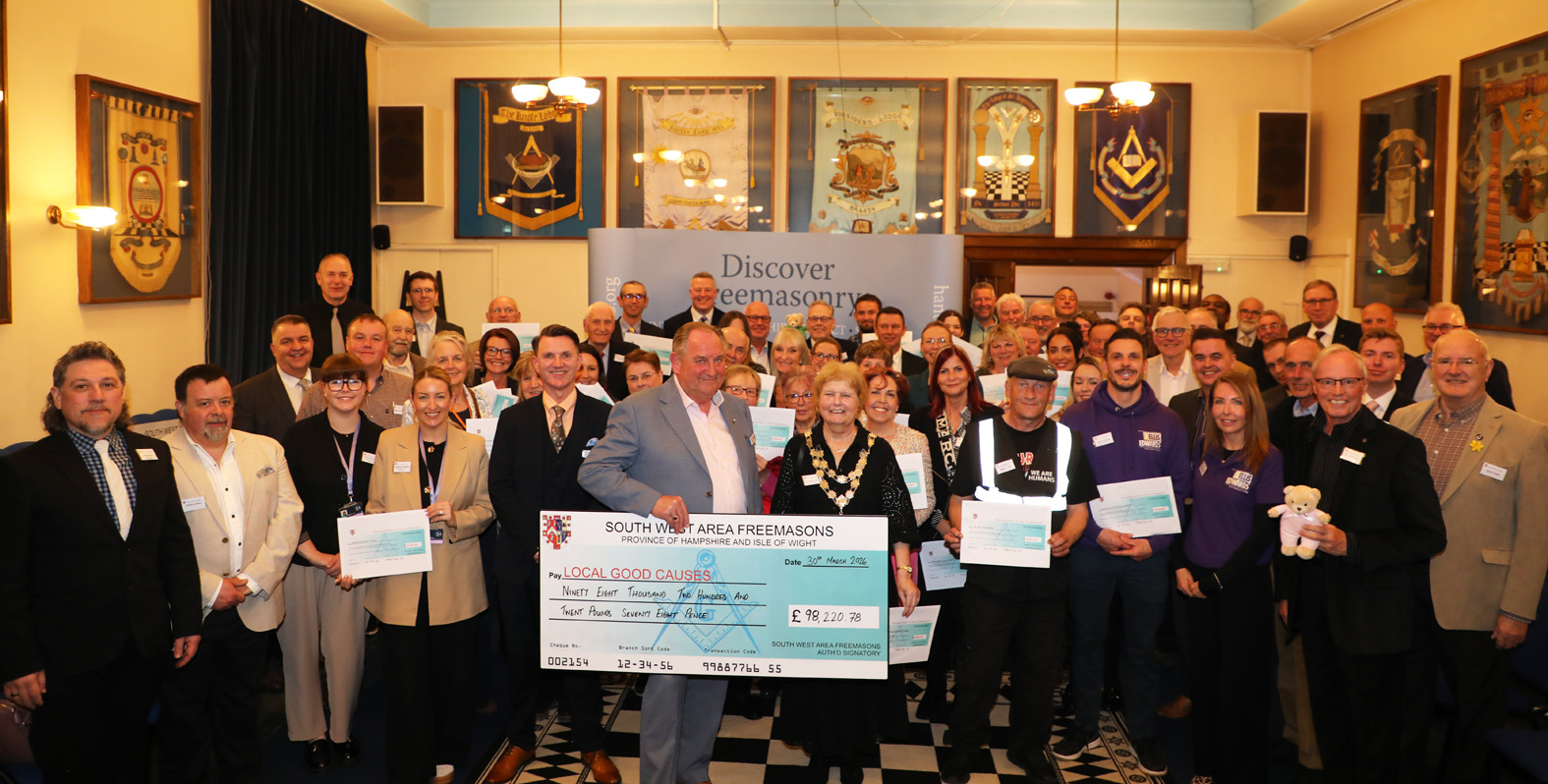 Charities receive £98k from Freemasons