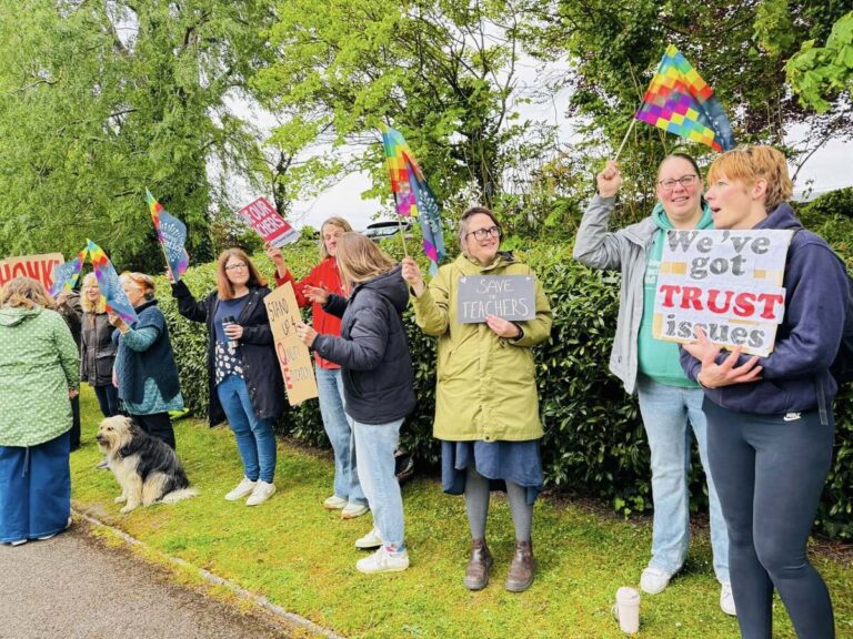 Teachers strike over school cuts