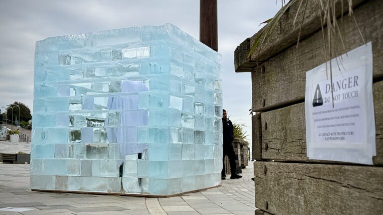 Ice block appears near Bournemouth pier