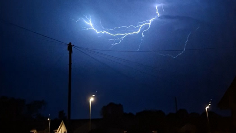 Storm lights up skies across Bournemouth